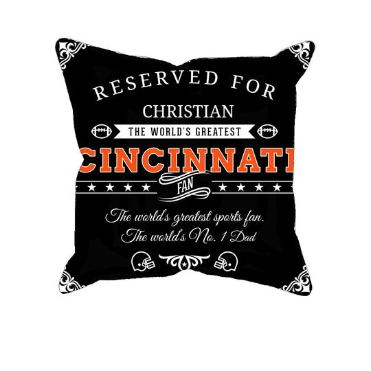 Personalized Cincinnati Bengals Pillow Case: Football Fan Gift