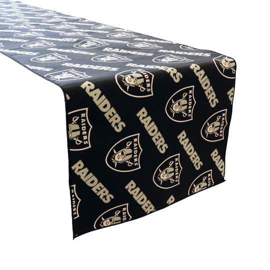Discover Las Vegas Raiders Table Runner / Home Dining Table Dcor / Sports Events / Holidays and Parties / Tailgate / Football Fans