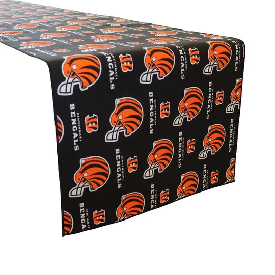 Discover Cincinnati Bengals Table Runner / Home Dining Table Dcor / Sports Events / Holidays and Parties / Tailgate