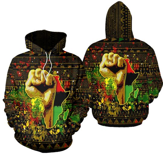 AFRICA BLACK POWER ALL OVER 3D HOODIE Mother Day Gift all Over Print