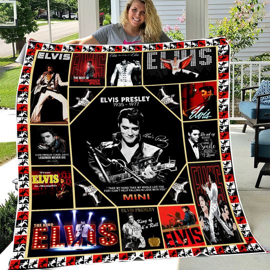 Elvis presley Rocker Blanket - King Of Rock and Roll Blanket, Music Gift, Elvis Blanket Gift For Fans,  Gift for Father's Day