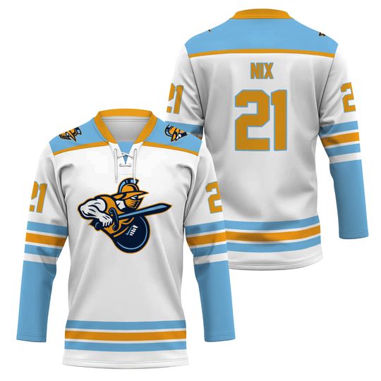 Personalized Atlanta Gladiators White Lace Hockey Shirt Men's Fan Gear Gift