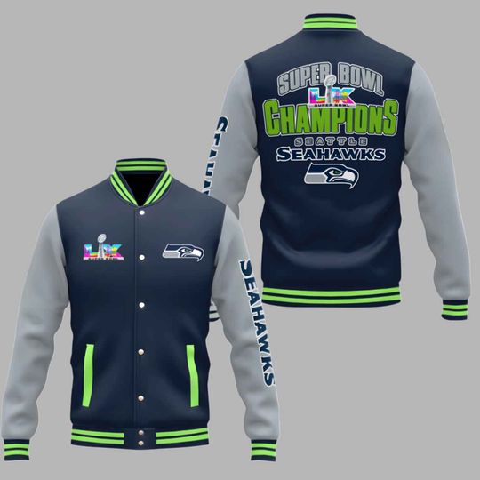 Seattle Seahawks Bowl LX Baseball Jacket, Football Fan Gift