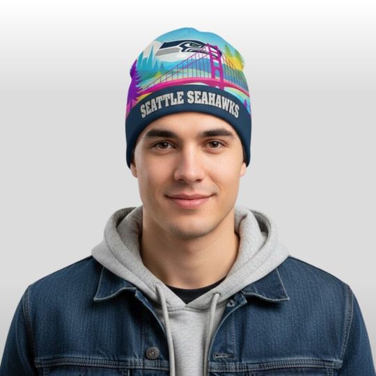 2026 Seattle Seahawks Bad Bunny Bowl LX Beanie Hat