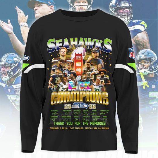 Seattle Seahawks Super Bowl LX Champions 2026 Long Sleeve T-Shirt