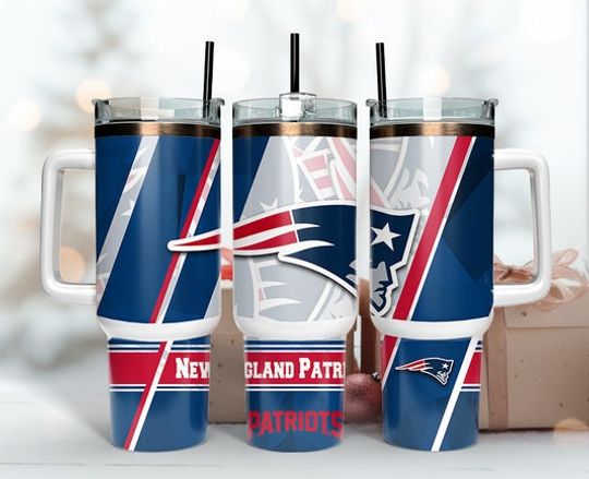 New England Patriots Tumbler 40oz With handle