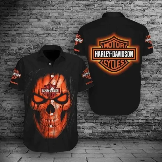 Discover Harley Motor Racing Davidson Casual Button Down Shirt Unisex Adults S-5XL Gift