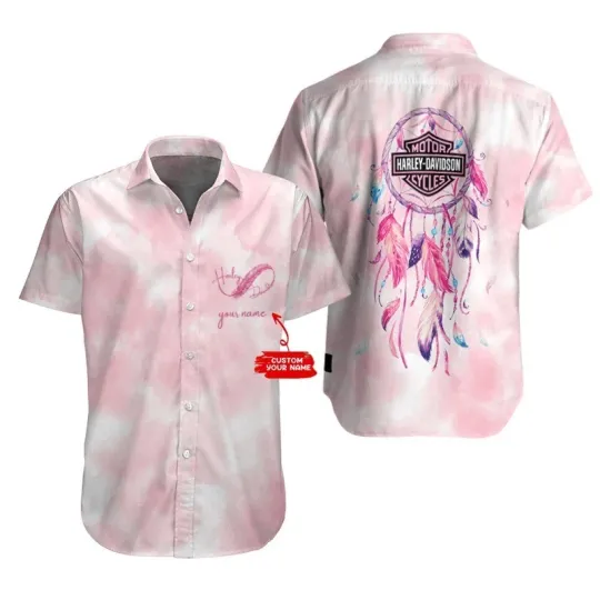 Discover Personalized Harley Motor Racing Davidson Casual Button Down Shirt