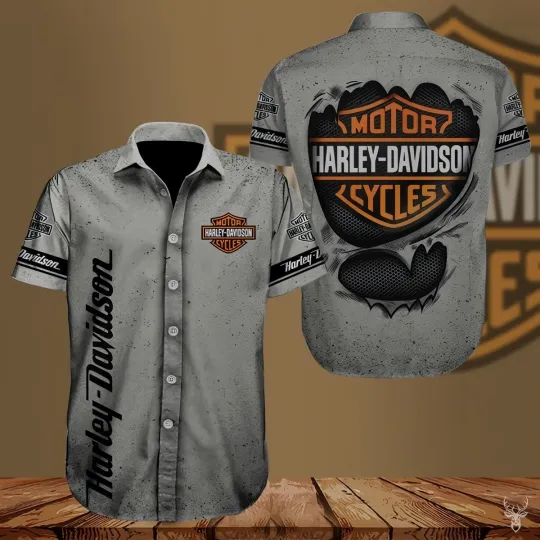 Discover Harley Motor Racing Davidson Casual Button Down Shirt Unisex Adults S-5XL Gift