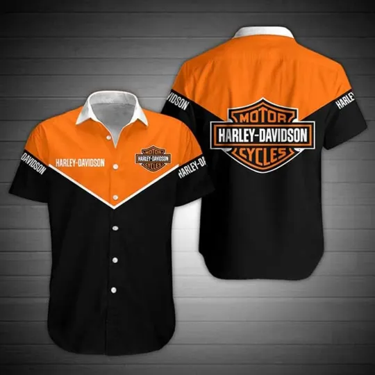 Discover Harley Motor Racing Davidson Casual Button Down Shirt Unisex Adults S-5XL Gift