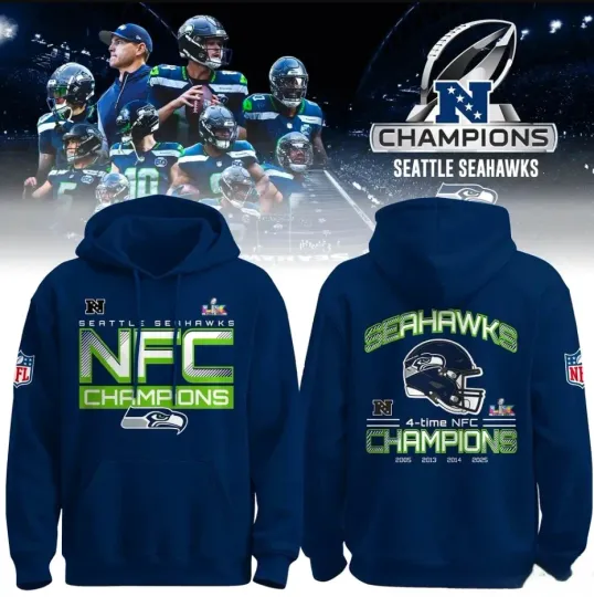 Discover Seattle Seahawks 2026 NFC Champions Collection Hoodie