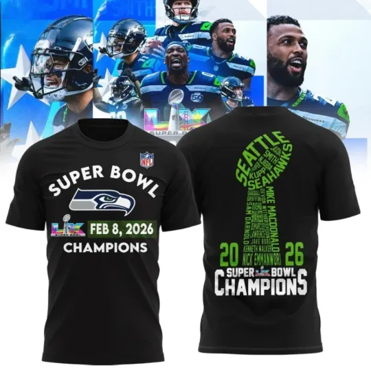 Discover HOT NEW ITEM! Seattle Seahawks Super Bowl LX Champions 2026 T-Shirt