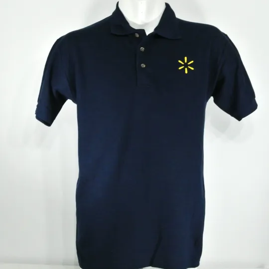 WALMART Spark Associate Employee Uniform Polo Shirt Navy