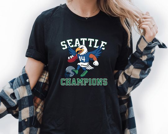 Discover Seattle Football Champions Retro Shirt, Football Game Day T-Shirt