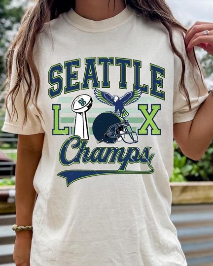 Seattle Football Champions Retro Shirt, Champions Seahawks, Seattle Football Shirt, Game Day Tshirt