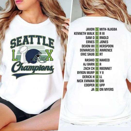 Discover Seattle Football Championship Shirt, Seattle Team Player Tee, Vintage Champions T-Shirt, Football Gift