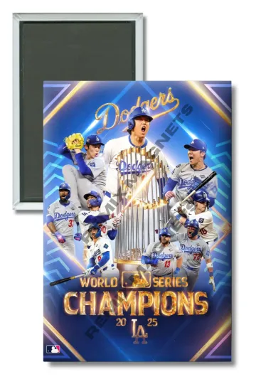Discover 2025 World Series Los Angeles Dodgers Champions Ohtani Refrigerator Magnet