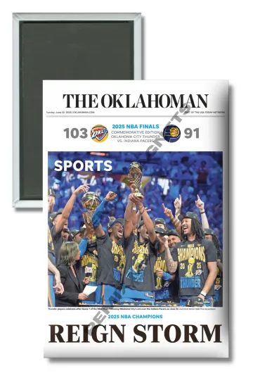 Discover 2025 Oklahoma City Thunder NBA Champions Magnet