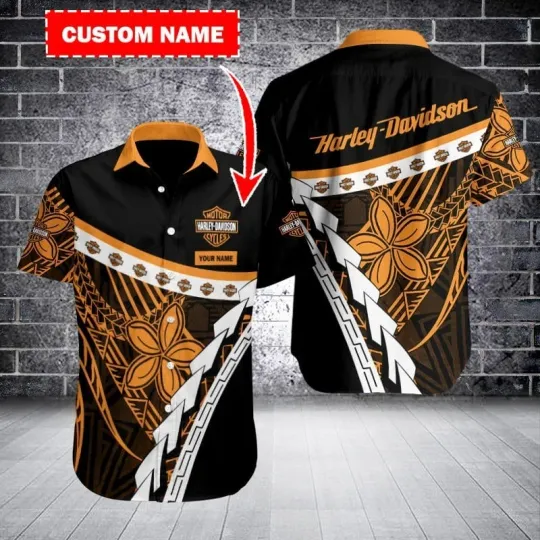 Discover Personalized Harley Motor Racing Davidson Casual Button Down Shirt Unisex Adults