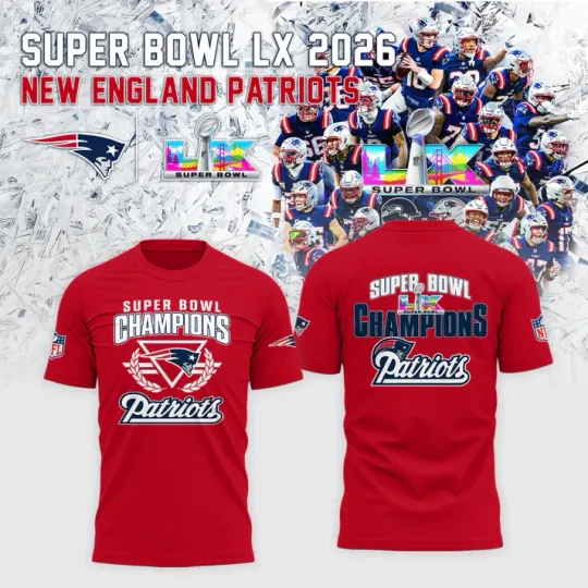 Discover 1England Patriot 2026 Champions 3D T-Shirt All Size