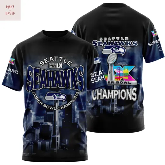 Discover SBowl LX Seattle Seahawk 3D T-Shirt S-5XL