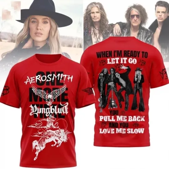 Discover Aerosmith Yungblud One More Time 3D Gift For Fans Unisex Shirt