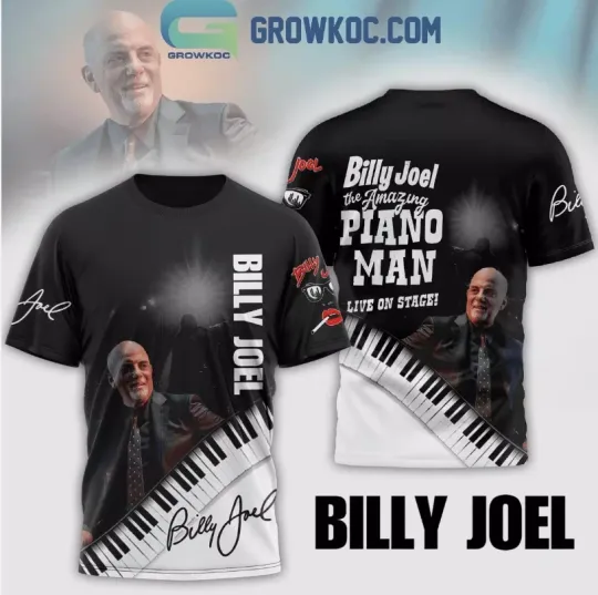 Billy Joel The Amazing Piano Man Live On Stage T-Shirt 3D