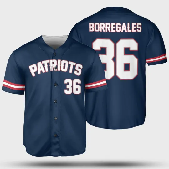 Discover Andy Borregales #36 Name and Number Fans Shirt - Navy