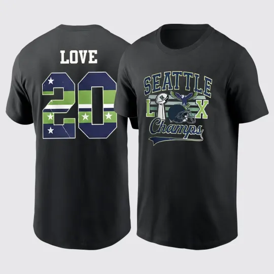 Discover Julian Love #20 Seattle Seahawks Champs Name and Number