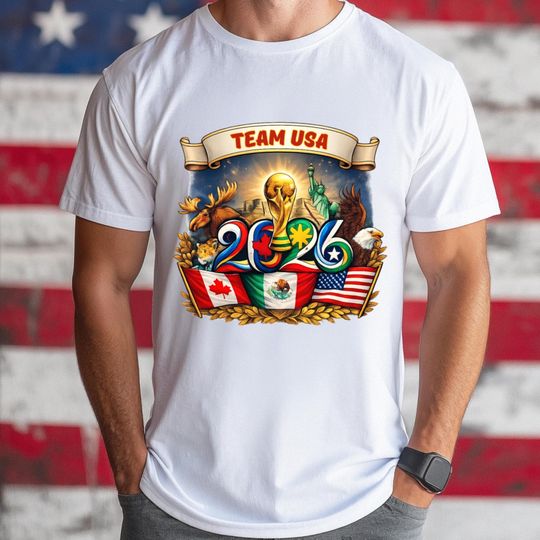 Discover Custom 2026 World Cup Tee, Football Fan T-Shirt, USA Mexico Canada Soccer Shirt, World Championship, Gift for Fans