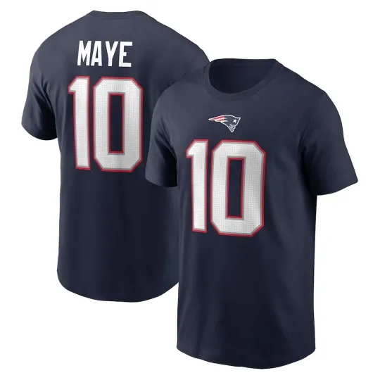 Discover Drake Maye #10 New England Patriots Name and Number