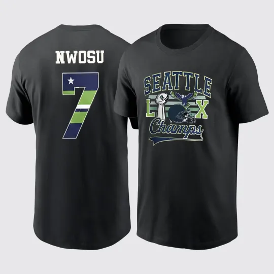 Discover Uchenna Nwosu #7 Seattle Seahawks Champs Name and Number