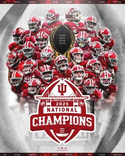 Discover Indiana Hoosiers 2025 National Champions For The First Time Official Poster