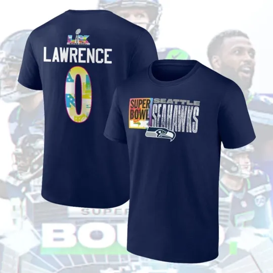 Discover DeMarcus Lawrence #0 Seattle Seahawks Super Bowl LX Name and Number