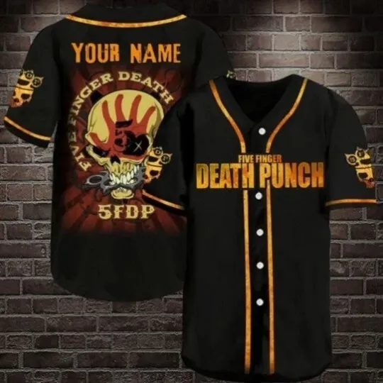 HOT Unisex Five Finger Death Punch Band Baseball Jersey Shirt