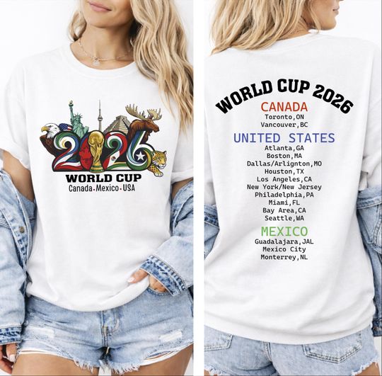 World Cup 2026 T-Shirt, Soccer Fan Shirt, USA Canada Mexico Tee