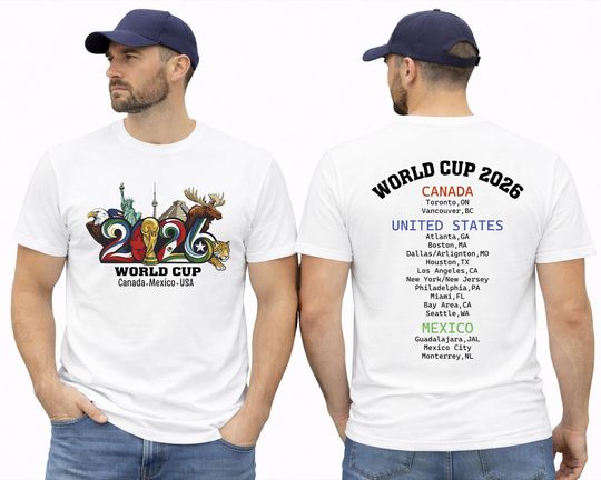 World Cup 2026 T-Shirt, Soccer Fan Shirt, USA Canada Mexico Tee
