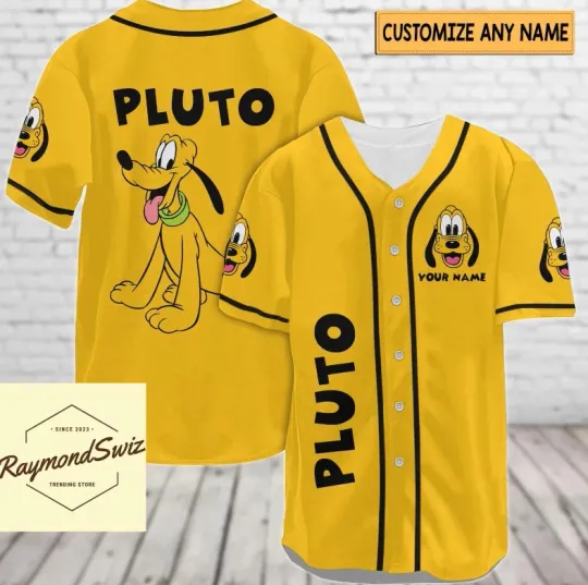 Discover Halloween Pluto Dog 3D Baseball Jersey Shirt US Size All Over Print Best Price