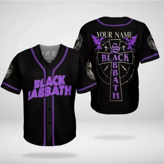 Personalized Black Sabbath Rock Unisex 3D Printed Baseball Jersey