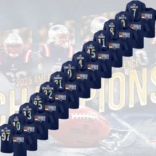 Discover New England Patriotss Super B.owl LX Name & Numb:Maye, Gonzalez, Henderson,Hawskin