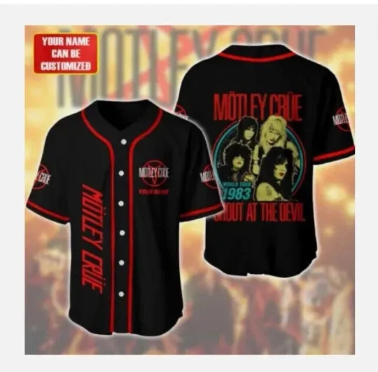 Discover Personalized Name Motley Crue baseball jersey new 3d gift_jxh_57