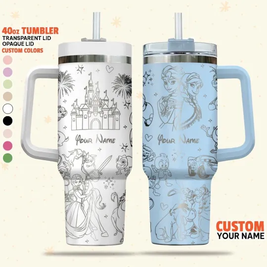Discover Custom Disney Magical Character Cute Tumbler, Disney Characters 40oz Tumbler, Li