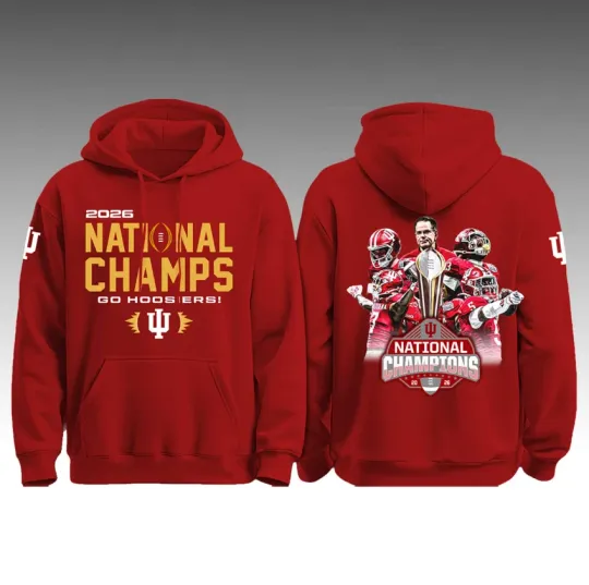 Discover IU Hoosiers National Champions 2026 Hoodie Red