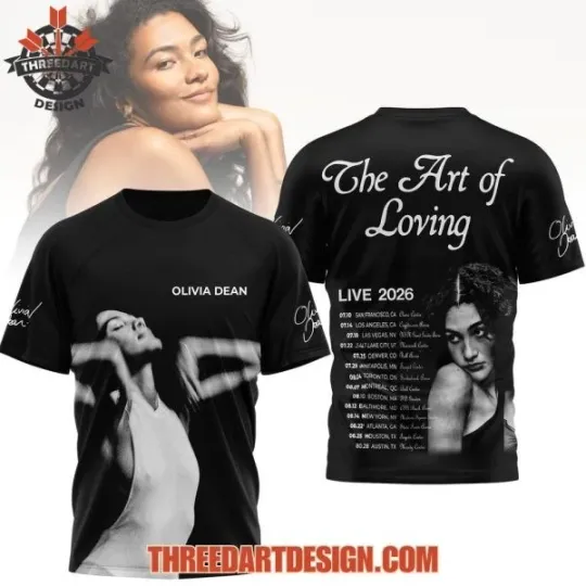 Discover Olivia Dean Live 2026 All Over Print Unisex T-Shirt