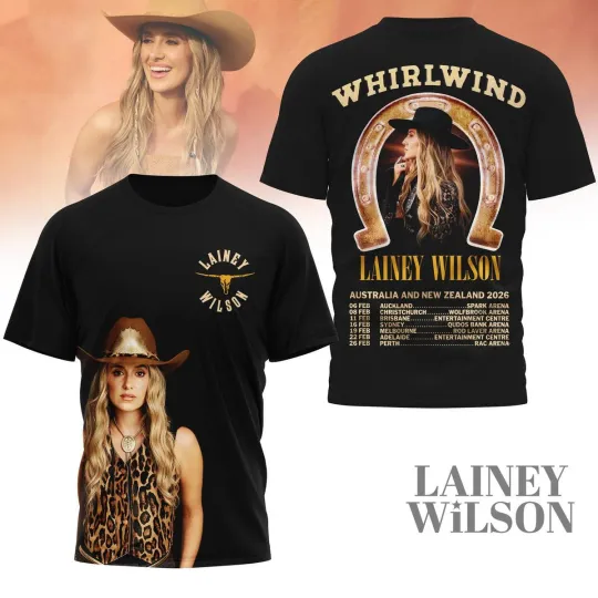 Discover Lainey Wilson Whirlwind Australia And New Zealand 2026 T-Shirt