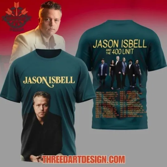 Discover Jason Isbell and The 400 Unit 3D T-Shirt | Music Band Merchandise for Men and Women
