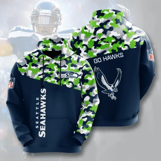 Discover Seattle Football Seahawkss Team Hoodie Lightweight Unisex Adult