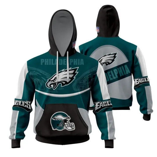 Discover Philadelphia Football Eagless Team Hoodie Lightweight Unisex Adult