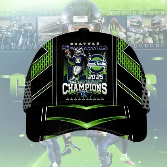 Discover Seattle Seahawks Benito Bowl 2025 Champions AOP Baseball Cap Fan Made
