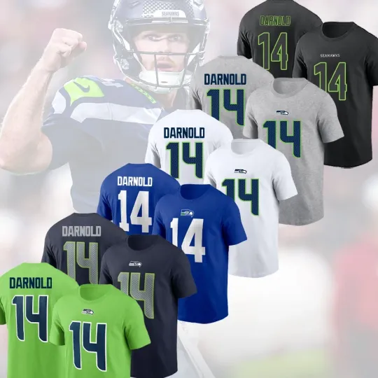 Discover 2025 Sam Darnold #14 Seattle Name & Number Gift For Fans Fastship